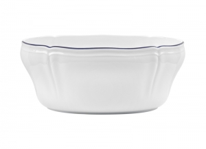 Ginori Corona Blue Oval Salad Bowl - 9.75"